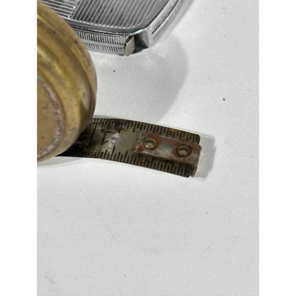 Lot of 2 Vintage Tape Measures Stanley 6ft Brass Pocket Tool As Is - Picture 3 of 5
